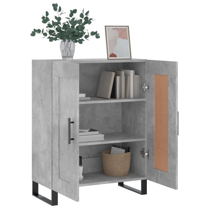 Servantă, gri beton, 69,5x34x90 cm, lemn compozit - WALTI WALTI
