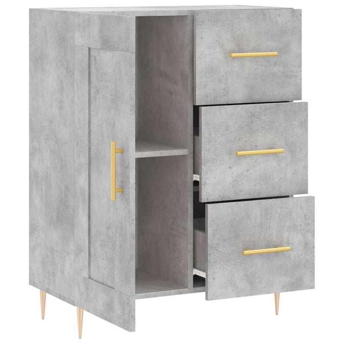 Servantă, gri beton, 69,5x34x90 cm, lemn compozit WALTI