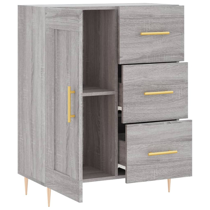 Servantă, gri sonoma, 69,5x34x90 cm, lemn compozit WALTI