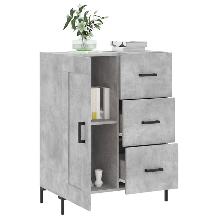 Servantă, gri beton, 69,5x34x90 cm, lemn compozit - WALTI WALTI