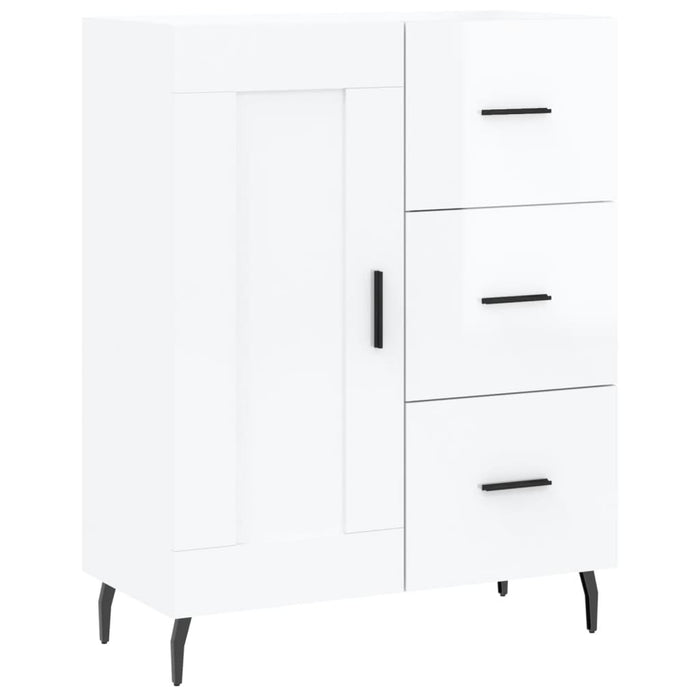 Servantă, alb extralucios, 69,5x34x90 cm, lemn compozit - WALTI WALTI