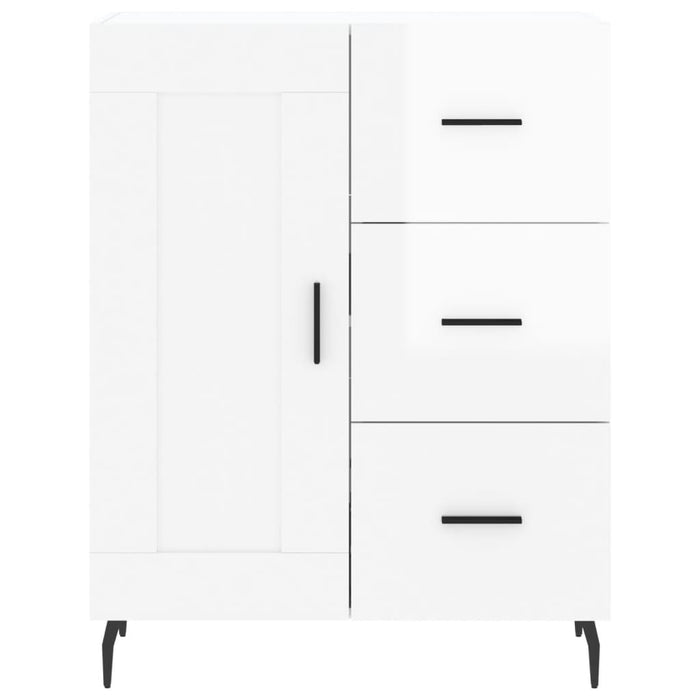 Servantă, alb extralucios, 69,5x34x90 cm, lemn compozit - WALTI WALTI