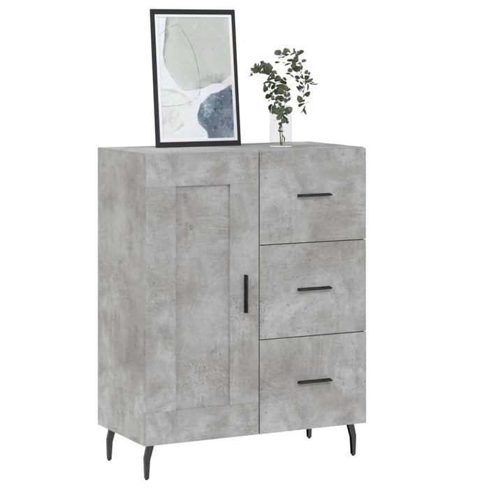 Servantă, gri beton, 69,5x34x90 cm, lemn compozit - WALTI WALTI