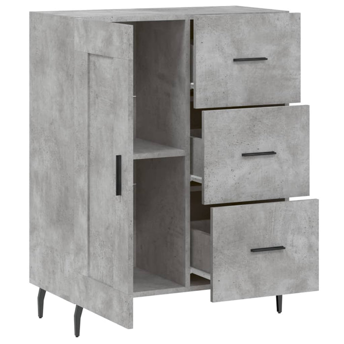 Servantă, gri beton, 69,5x34x90 cm, lemn compozit - WALTI WALTI