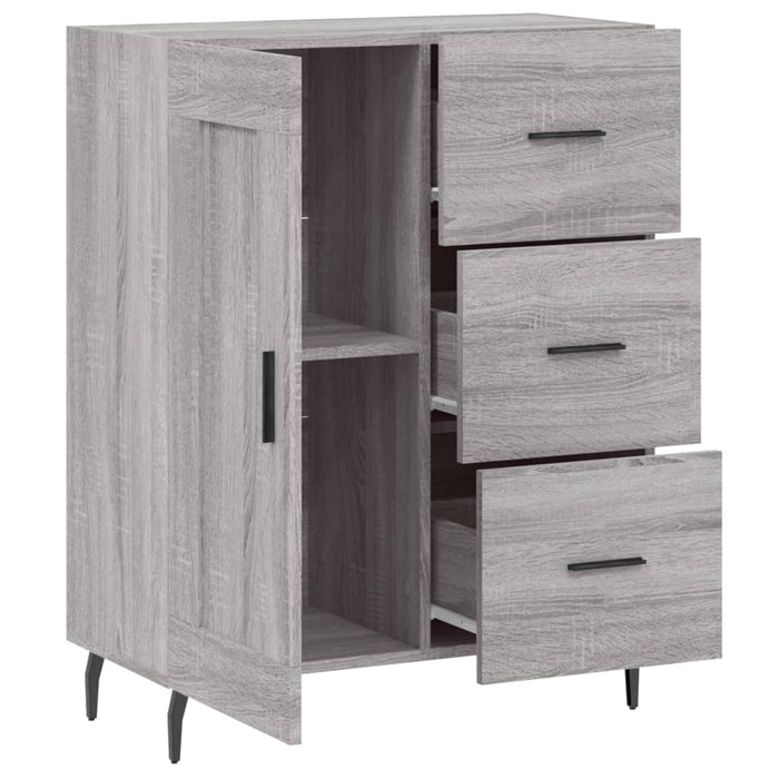 Servantă, gri sonoma, 69,5x34x90 cm, lemn compozit WALTI