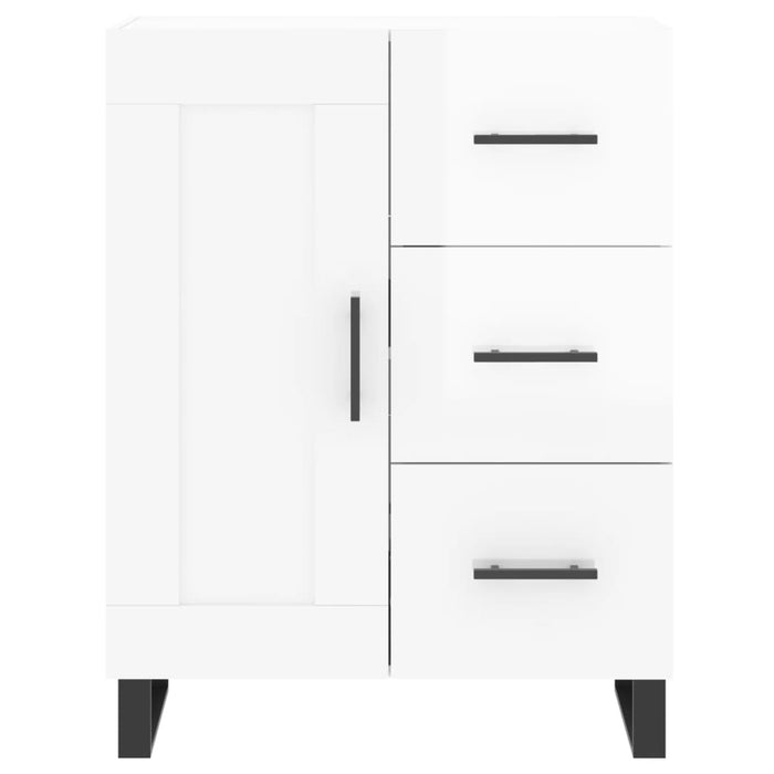 Servantă, alb extralucios, 69,5x34x90 cm, lemn compozit WALTI