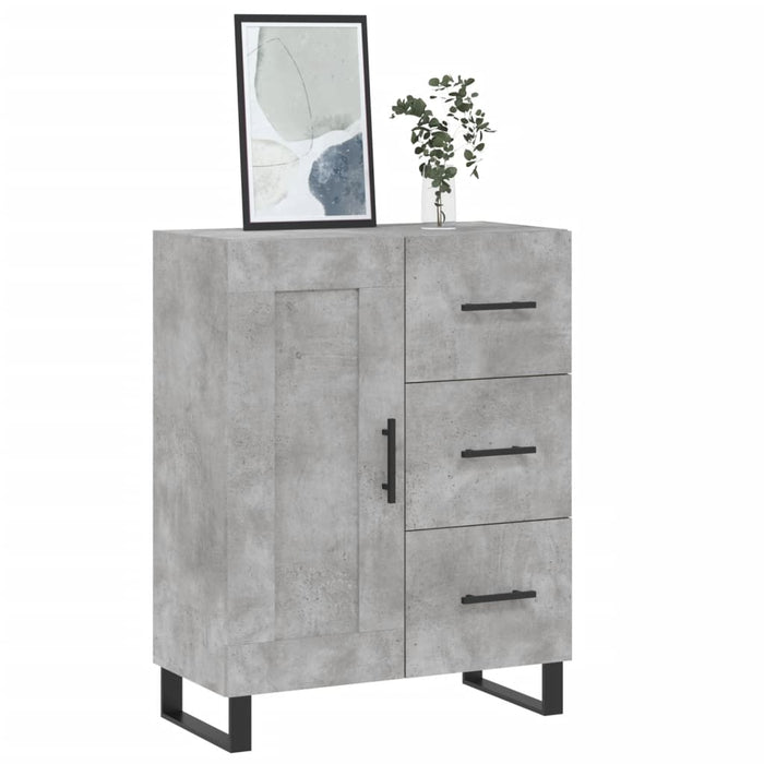 Servantă, gri beton, 69,5x34x90 cm, lemn compozit - WALTI WALTI