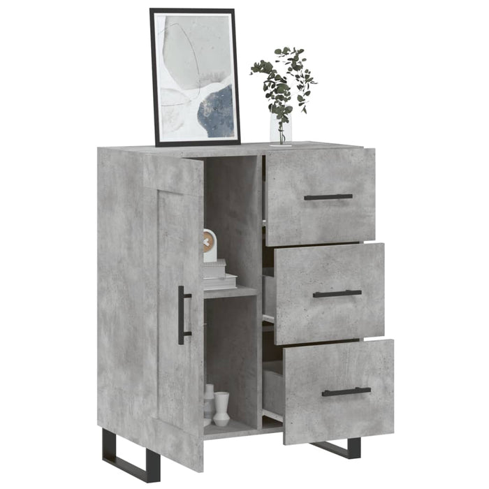 Servantă, gri beton, 69,5x34x90 cm, lemn compozit - WALTI WALTI