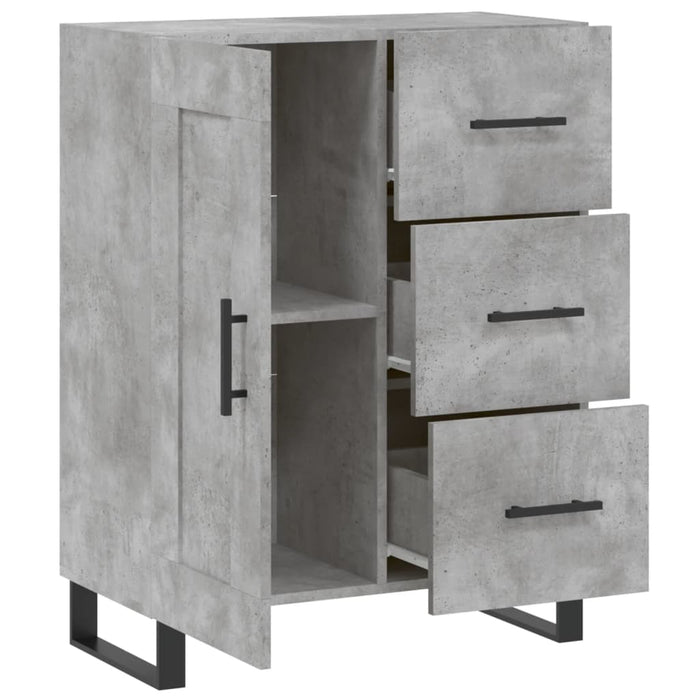 Servantă, gri beton, 69,5x34x90 cm, lemn compozit - WALTI WALTI