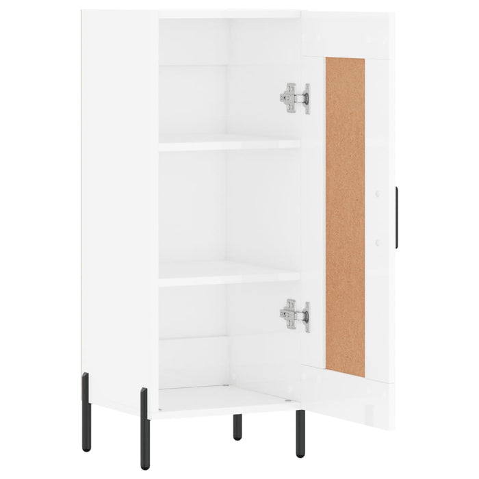 Servantă, alb extralucios, 34,5x34x90 cm, lemn compozit WALTI