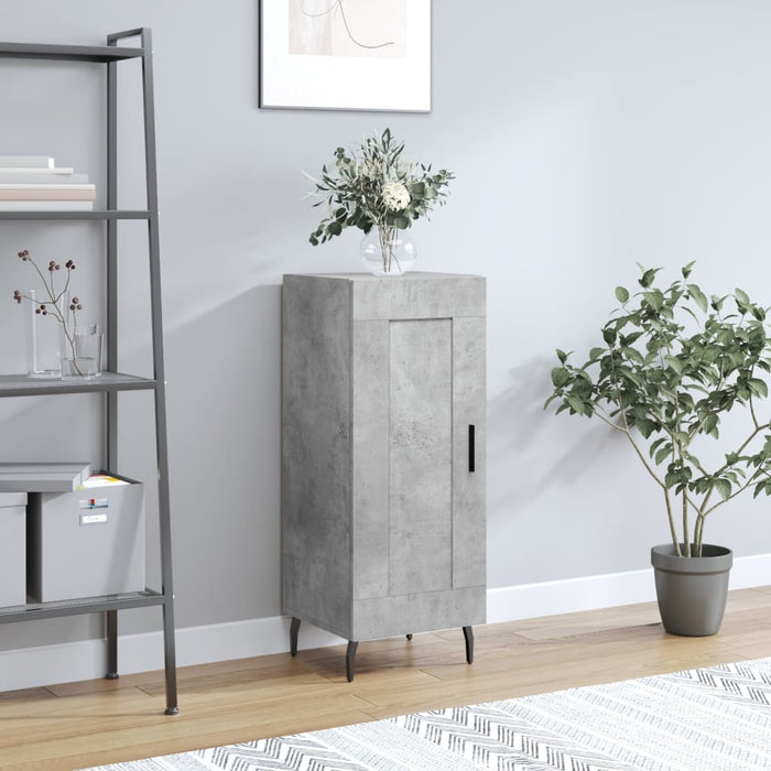 Servantă, gri beton, 34,5x34x90 cm, lemn compozit WALTI