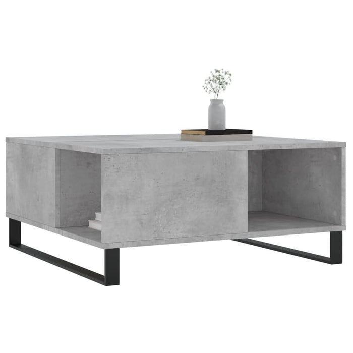 Măsuță de cafea, gri beton, 80x80x36,5 cm, lemn prelucrat - WALTI WALTI