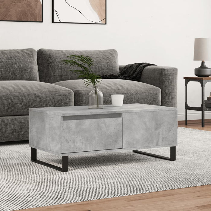 Măsuță de cafea, gri beton, 90x50x36,5 cm, lemn compozit - WALTI WALTI