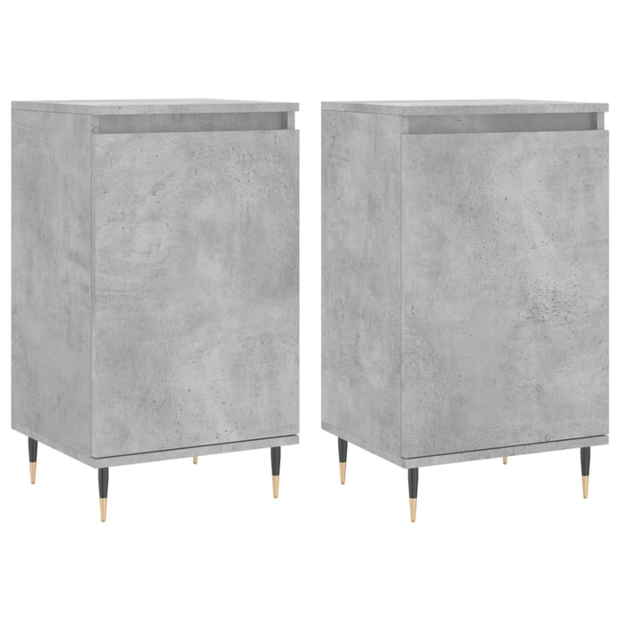 Dulapuri, 2 buc., gri beton, 40x35x70 cm, lemn prelucrat WALTI