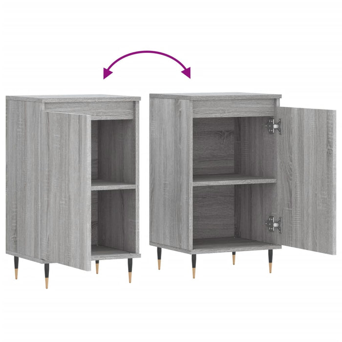 Servante, 2 buc., gri sonoma, 40x35x70 cm, lemn prelucrat WALTI