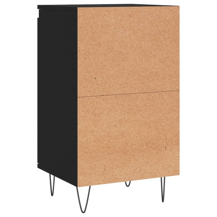Dulapuri, 2 buc., negru, 40x35x70 cm, lemn prelucrat WALTI