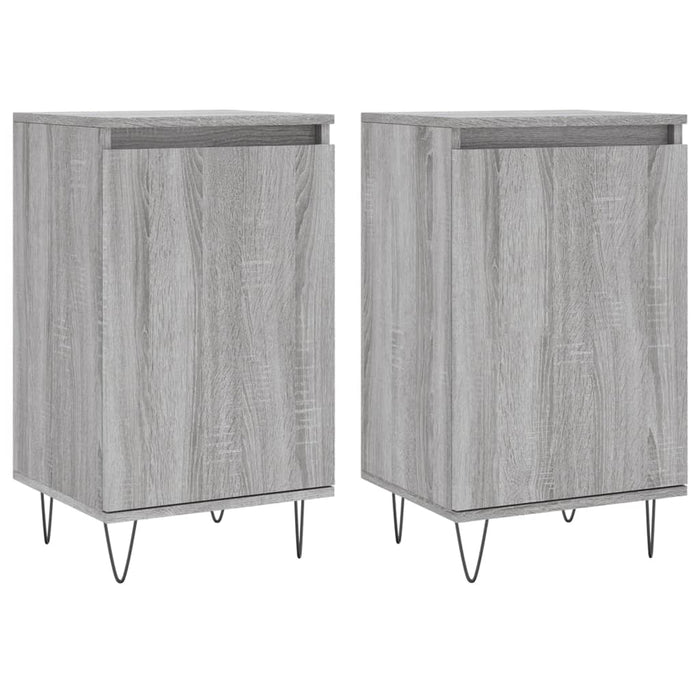Dulapuri, 2 buc., gri sonoma, 40x35x70 cm, lemn prelucrat WALTI