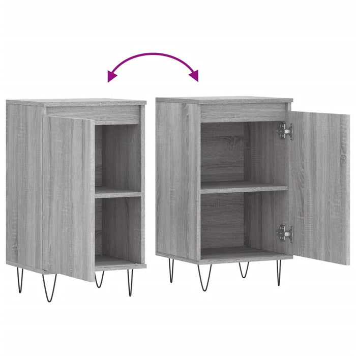 Dulapuri, 2 buc., gri sonoma, 40x35x70 cm, lemn prelucrat WALTI