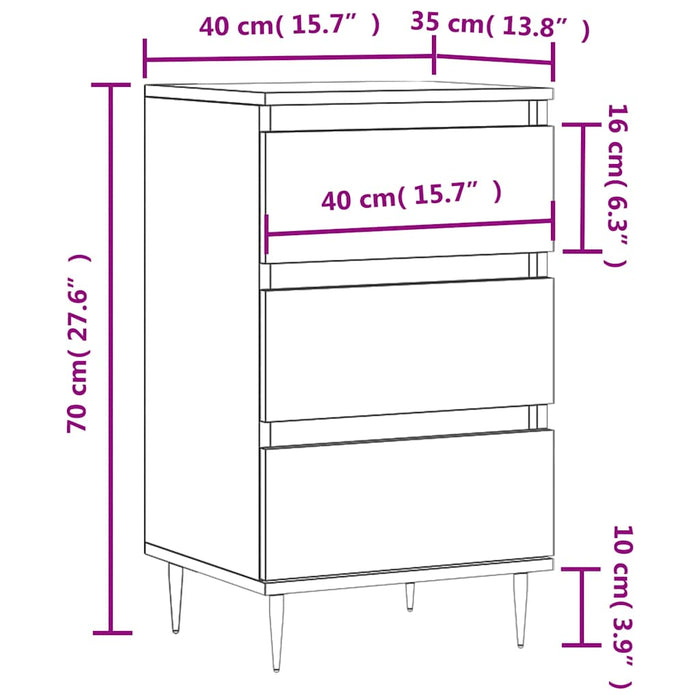 Dulap, alb, 40x35x70 cm, lemn prelucrat WALTI
