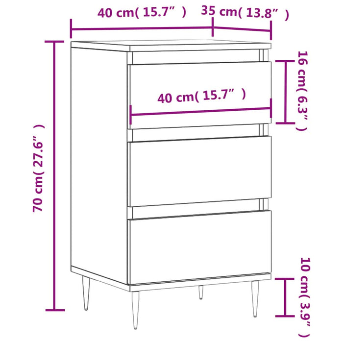 Dulap, gri sonoma, 40x35x70 cm, lemn prelucrat - WALTI WALTI