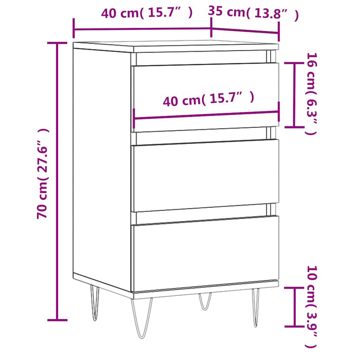 Dulap, alb, 40x35x70 cm, lemn prelucrat WALTI