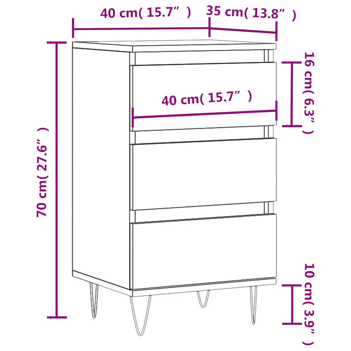 Dulap, negru, 40x35x70 cm, lemn prelucrat WALTI