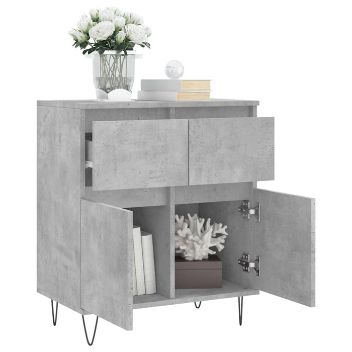 Servantă, gri beton, 60x35x70 cm, lemn prelucrat - WALTI WALTI