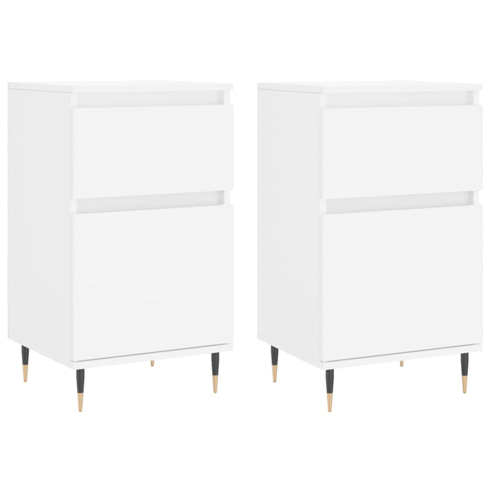 Servante, 2 buc., alb, 40x35x70 cm, lemn prelucrat - WALTI WALTI