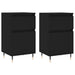Servante, 2 buc., negru, 40x35x70 cm, lemn prelucrat - WALTI WALTI