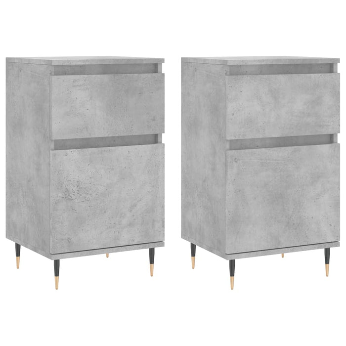 Servante, 2 buc., gri beton, 40x35x70 cm, lemn prelucrat - WALTI WALTI