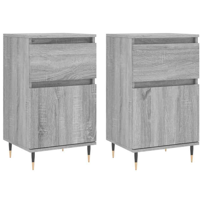 Servante, 2 buc., gri sonoma, 40x35x70 cm, lemn prelucrat - WALTI WALTI