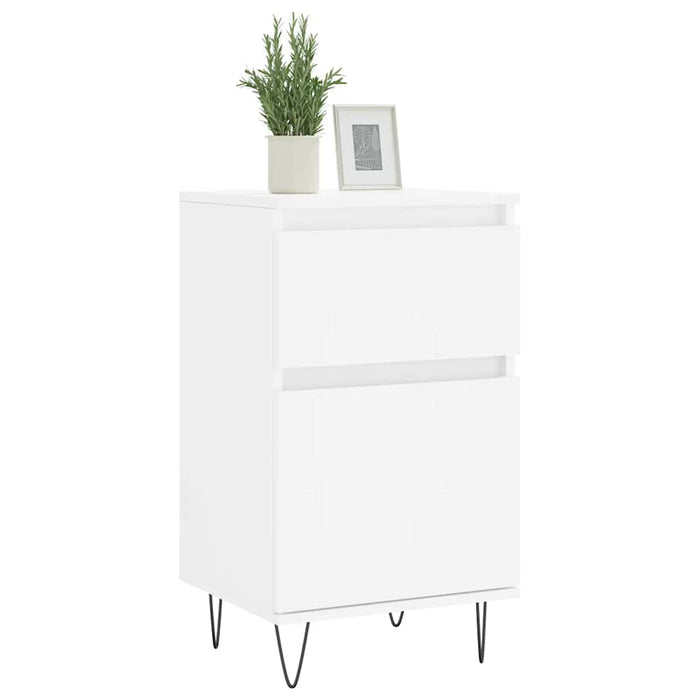 Servante, 2 buc., alb, 40x35x70 cm, lemn prelucrat - WALTI WALTI