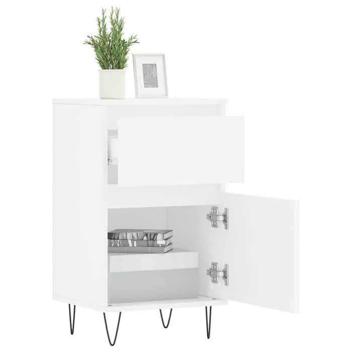 Servante, 2 buc., alb, 40x35x70 cm, lemn prelucrat - WALTI WALTI