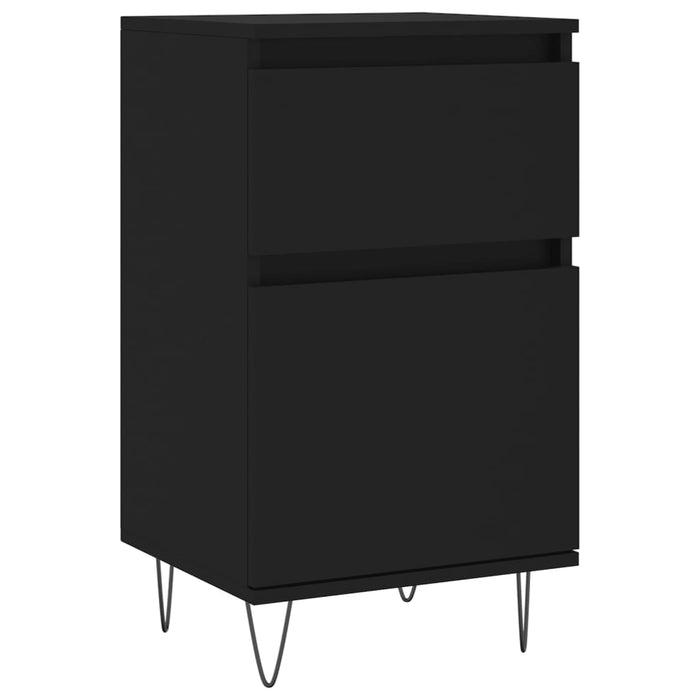 Servante, 2 buc., negru, 40x35x70 cm, lemn prelucrat - WALTI WALTI