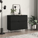 Servante, 2 buc., negru, 40x35x70 cm, lemn prelucrat - WALTI WALTI