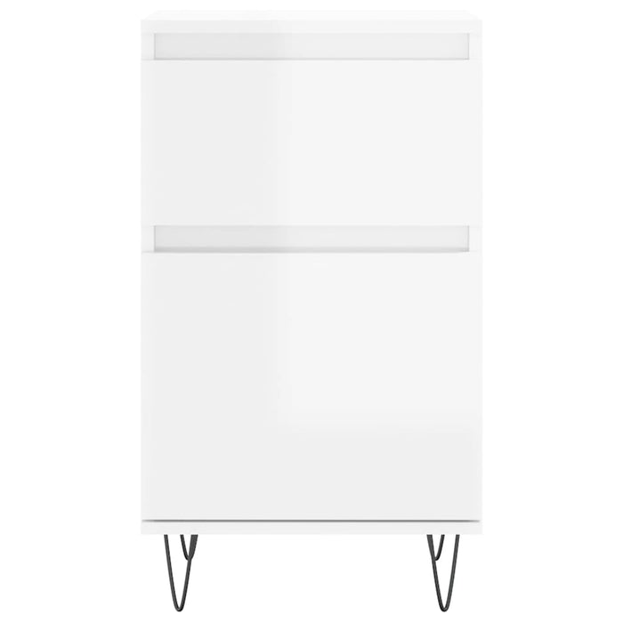 Servante, 2 buc., alb extralucios, 40x35x70 cm, lemn prelucrat WALTI