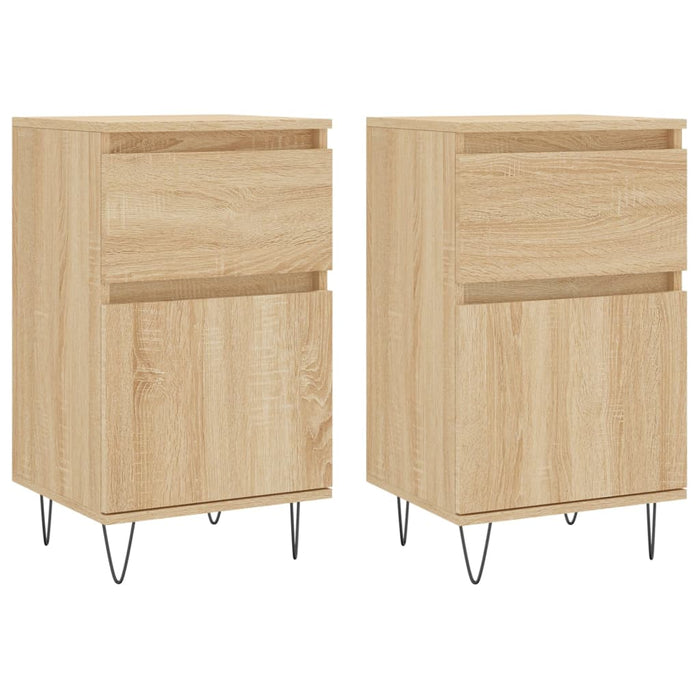 Servante, 2 buc., stejar sonoma, 40x35x70 cm, lemn prelucrat WALTI