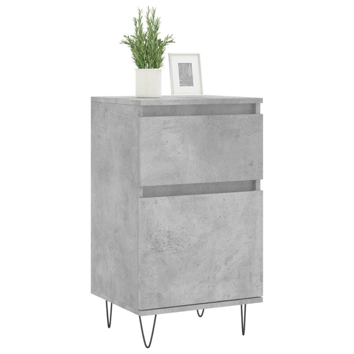 Servante, 2 buc., gri beton, 40x35x70 cm, lemn prelucrat - WALTI WALTI