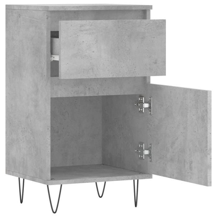 Servante, 2 buc., gri beton, 40x35x70 cm, lemn prelucrat - WALTI WALTI