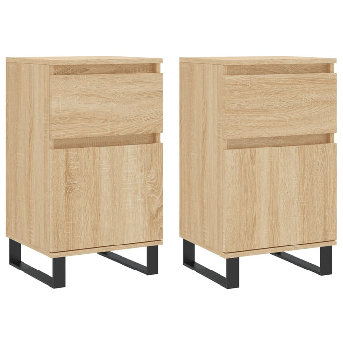 Servante, 2 buc., stejar sonoma, 40x35x70 cm, lemn prelucrat WALTI