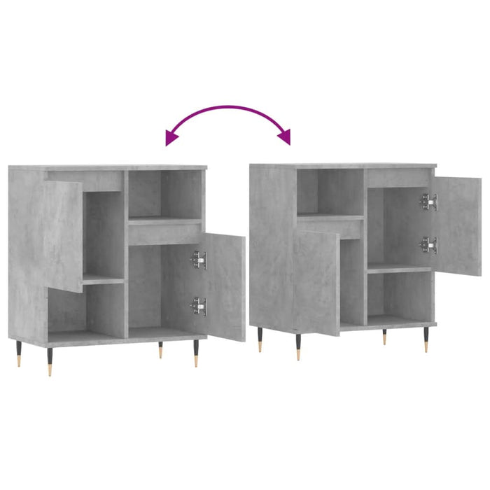 Servantă, gri beton, 60x35x70 cm, lemn prelucrat - WALTI WALTI