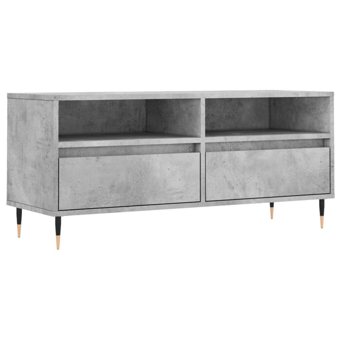 Comodă TV, gri beton, 100x34,5x44,5 cm, lemn prelucrat - WALTI WALTI
