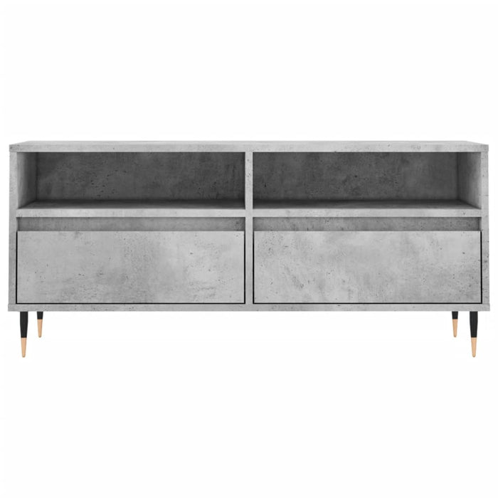 Comodă TV, gri beton, 100x34,5x44,5 cm, lemn prelucrat - WALTI WALTI