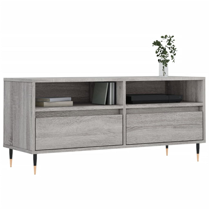 Comodă TV, gri sonoma, 100x34,5x44,5 cm, lemn prelucrat - WALTI WALTI