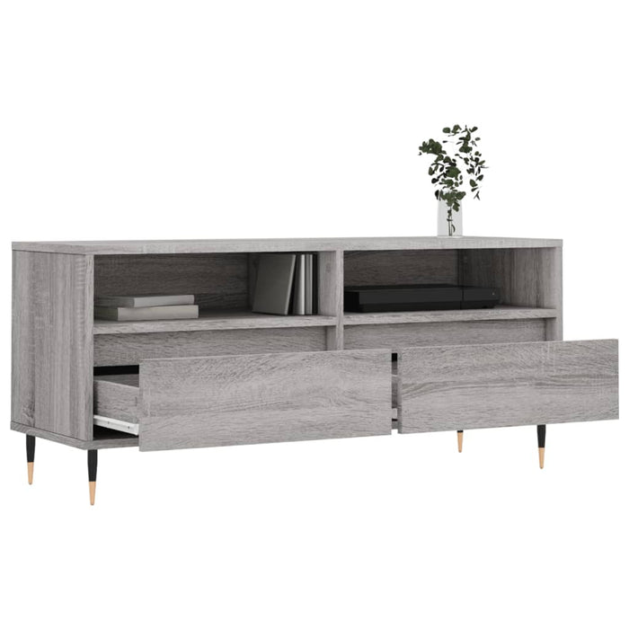 Comodă TV, gri sonoma, 100x34,5x44,5 cm, lemn prelucrat - WALTI WALTI