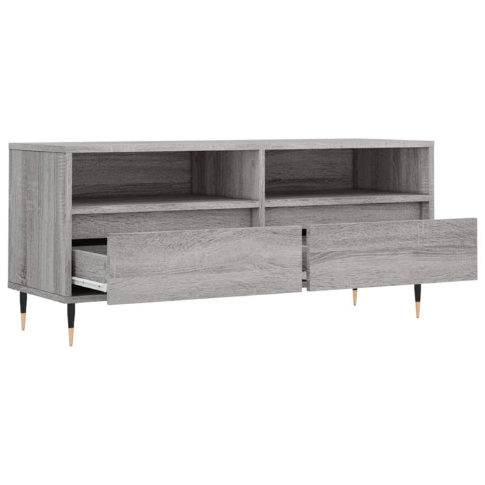 Comodă TV, gri sonoma, 100x34,5x44,5 cm, lemn prelucrat - WALTI WALTI