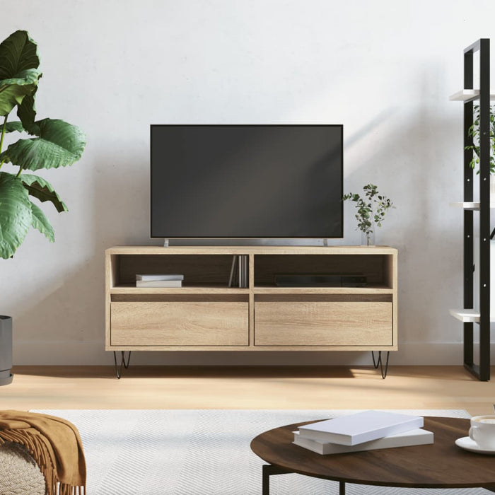 Comodă TV, stejar sonoma, 100x34,5x44,5 cm, lemn prelucrat WALTI