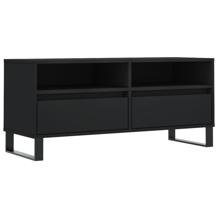 Comodă TV, negru, 100x34,5x44,5 cm, lemn prelucrat WALTI