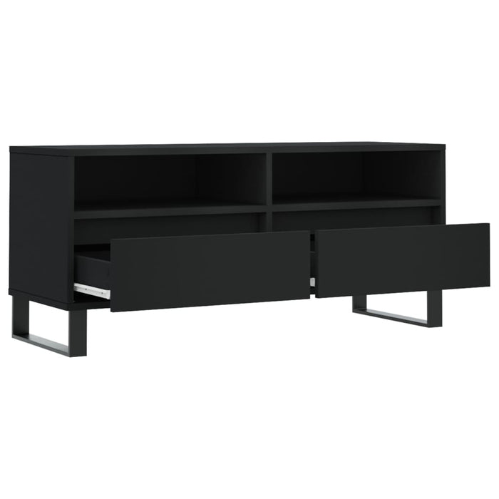 Comodă TV, negru, 100x34,5x44,5 cm, lemn prelucrat WALTI