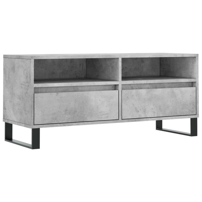 Comodă TV, gri beton, 100x34,5x44,5 cm, lemn prelucrat - WALTI WALTI